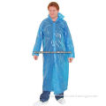 one time plastic PE rain coat